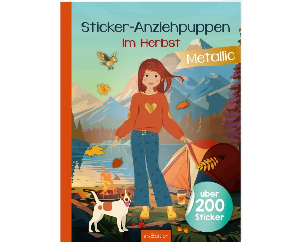 Sticker-Anziehpuppen Metallic – Im Herbst