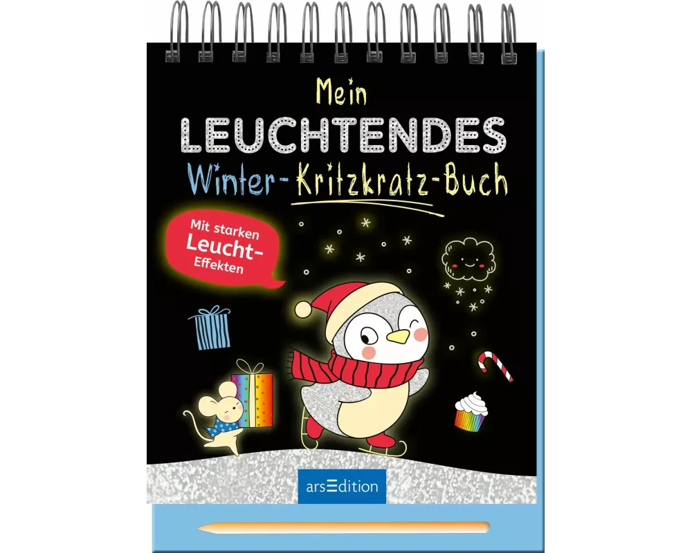 Mein leuchtendes Winter-Kritzkratz-Buch