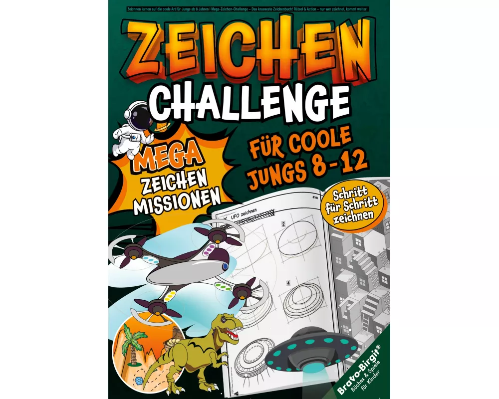 Mega-Zeichen-Challenge für coole Jungs von 8-12 Jahren