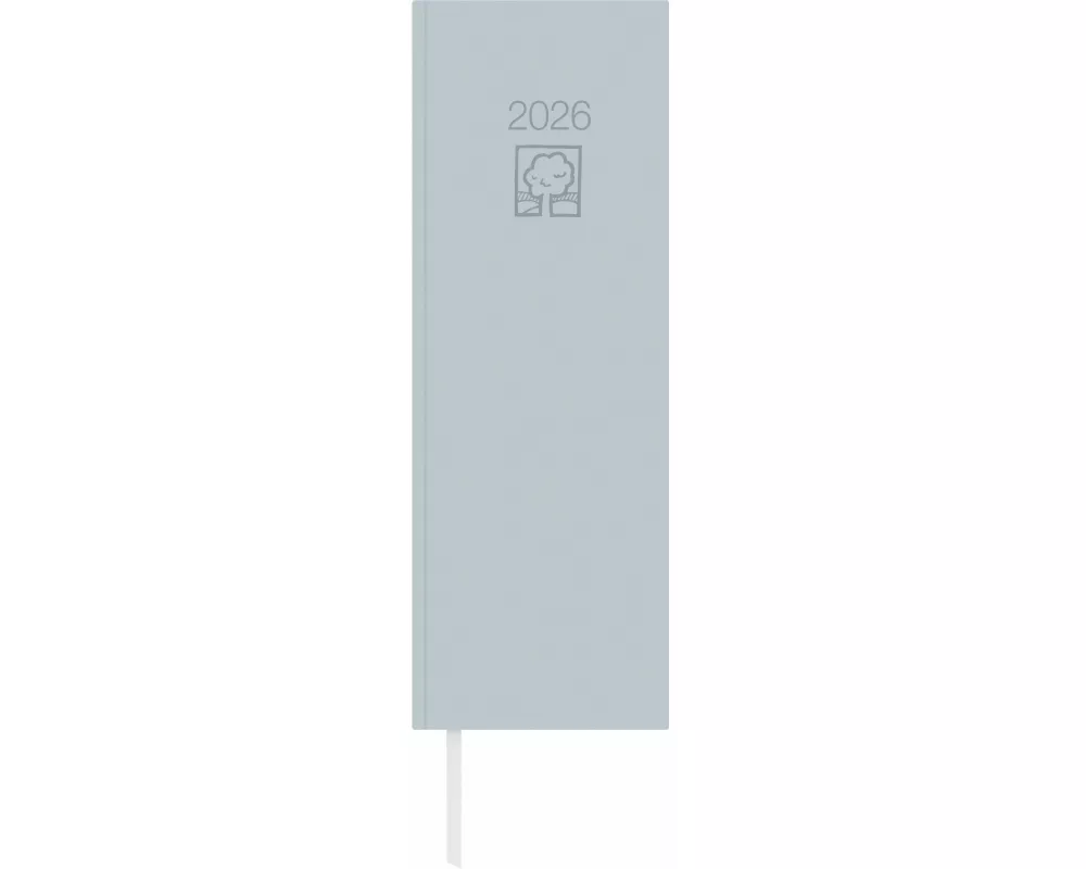 Zettler Tagevormerkbuch Recycling 1T/1S 2026 – Terminbuch 10 × 30 cm, 1 Tag pro Seite, Recyclingpapier, Blauer Engel zertifiziert