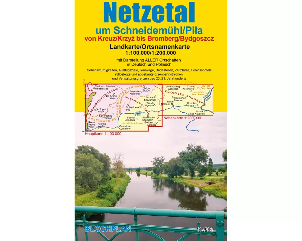 Landkarte Netzetal um Schneidemühl/Pila