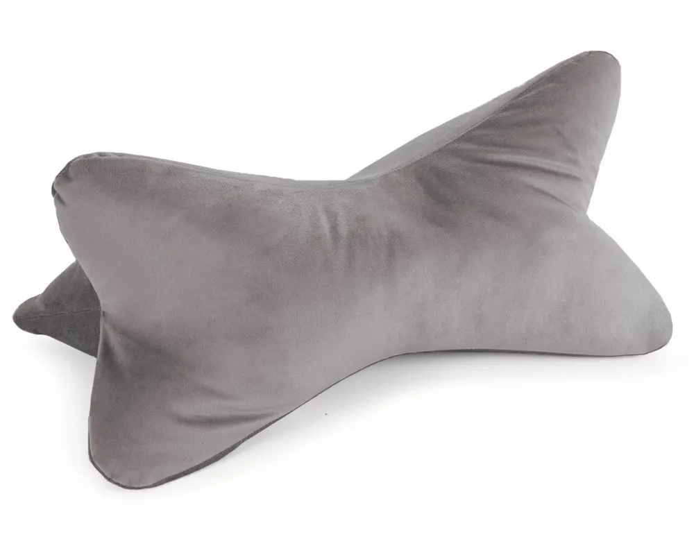 Bookiepad Leseknochen Cozy Samt - mittelgrau