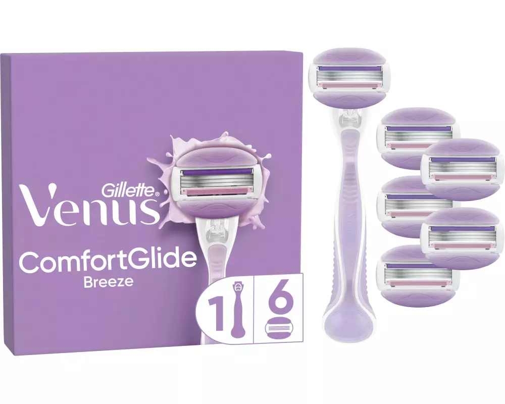 Gillette Venus ComfortGlide Breeze Systemklingen 6er + Handstück