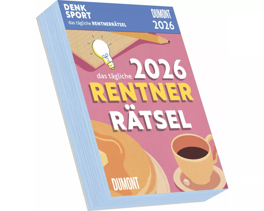 DUMONT - Das tägliche Rentnerrätsel 2026 – Tagesabreißkalender 12 x 16 cm, Rätselkalender mit 313 Seiten für Rentner und Rätselfreunde