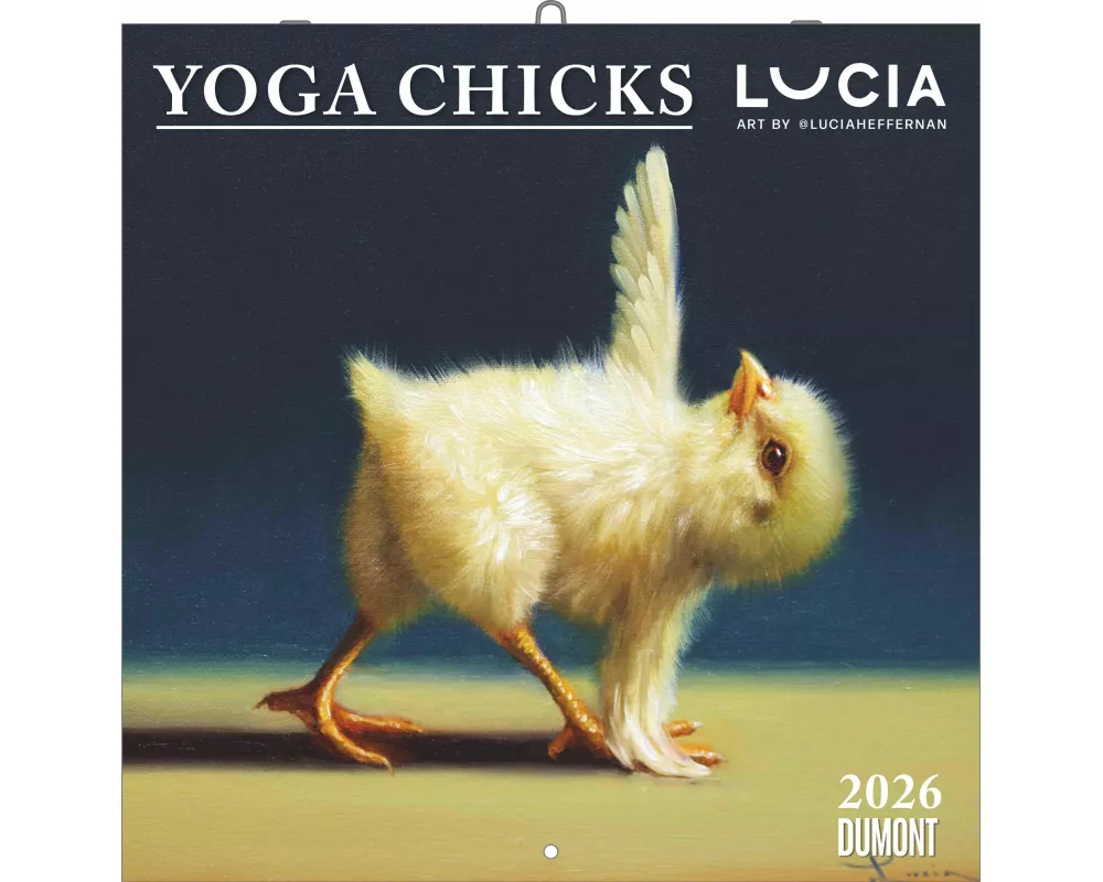 DUMONT - Yoga Chicks 2026 – Broschürenkalender 30x30 cm – Lustige Yoga-Küken, humorvolle Illustrationen, mit Feiertagen & Mondphasen