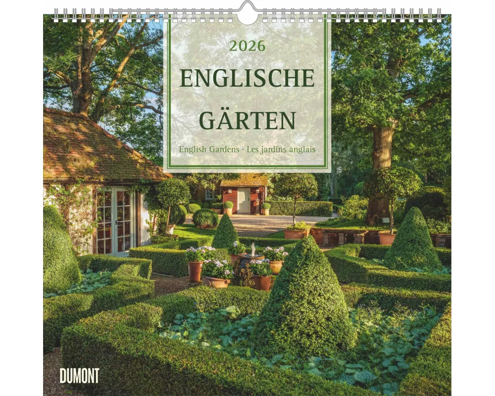 DUMONT - Englische Gärten 2026 – Wandkalender 38 x 36 cm – Cottage & Landschaftsgärten für Gartenliebhaber