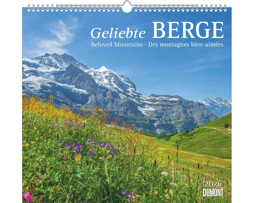 DUMONT - Geliebte Berge 2026 – Wandkalender 38 x 36 cm mit 12 Alpenmotiven, Bergpanoramen und Feiertagen, Naturkalender für Bergliebhaber