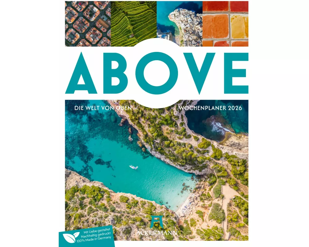 Above Wochenplaner Luftbild-Kalender 2026