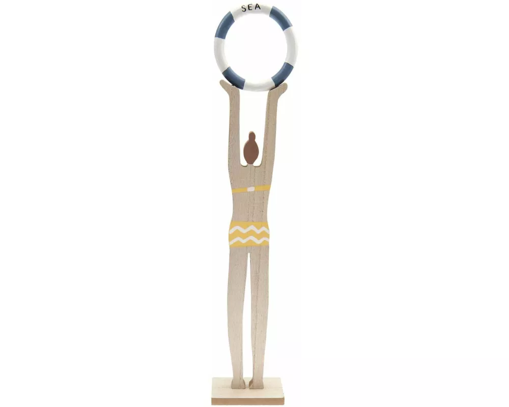 Holz Aufsteller Urlauberin, 40 x 4 x 4 cm