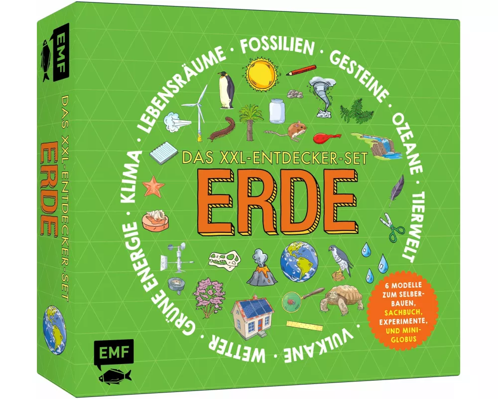 Das XXL-Entdecker-Set – Erde: 6 Modelle zum Selberbauen, Sachbuch, Experimente und Mini-Globus