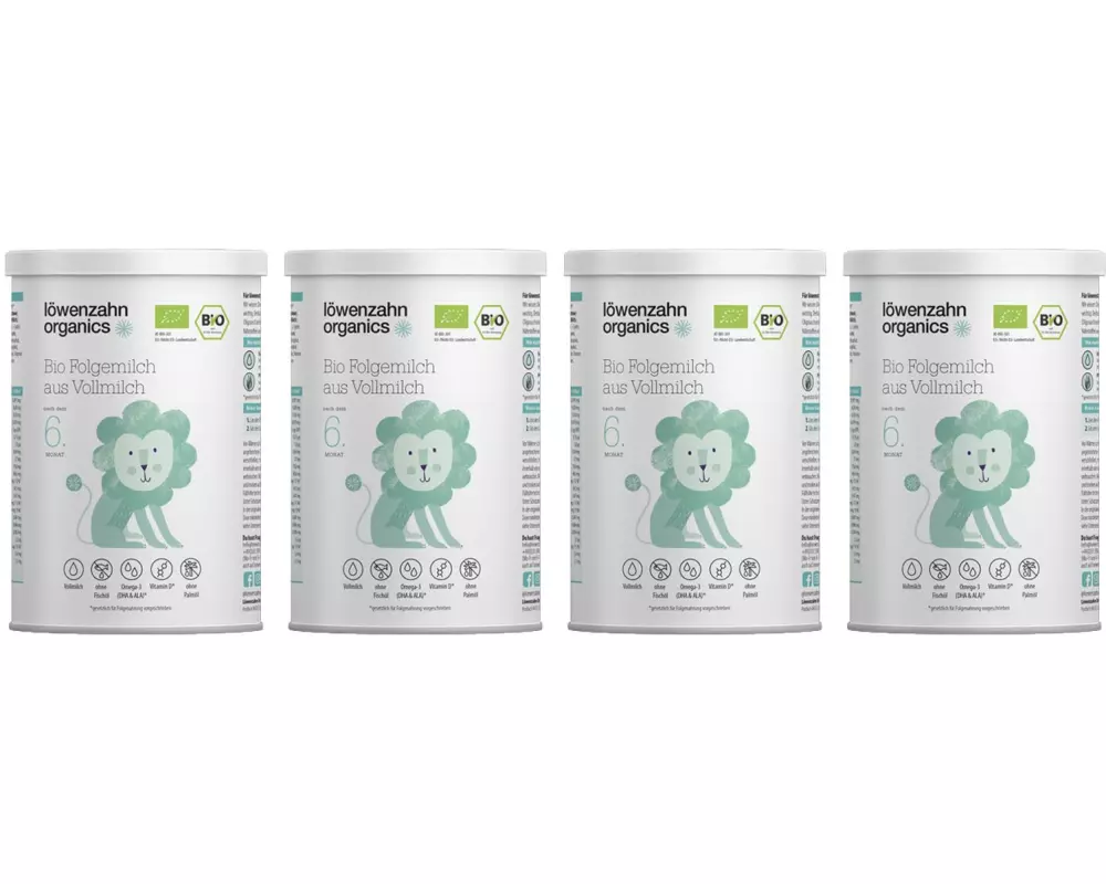 löwenzahn organics Folgemilch aus Vollmilch, 4 x 400 g