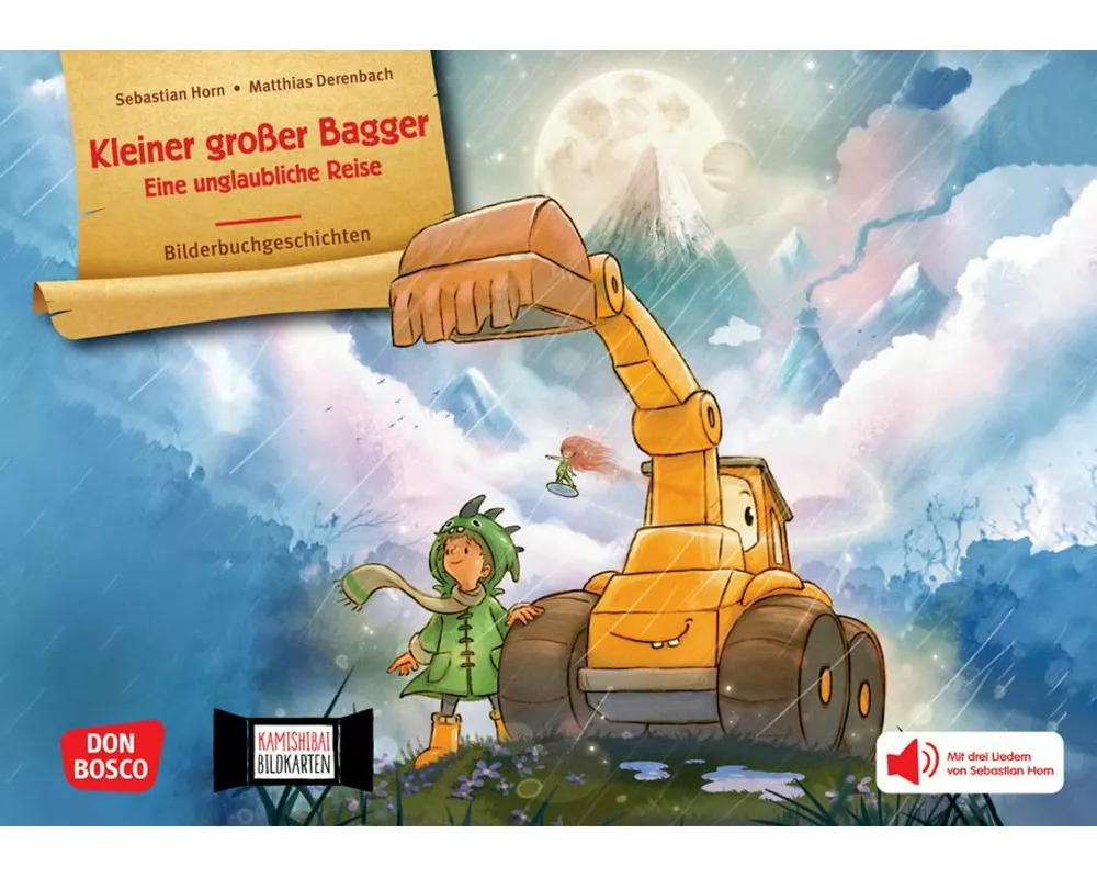 Kleiner großer Bagger. Eine unglaubliche Reise. Kamishibai Bildkartenset