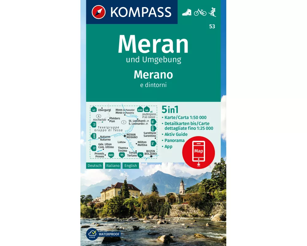 KOMPASS Wanderkarte 53 Meran und Umgebung / Merano e dintorni 1:50.000