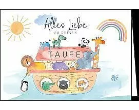 Doppelkarte. Zur Taufe (Arche)