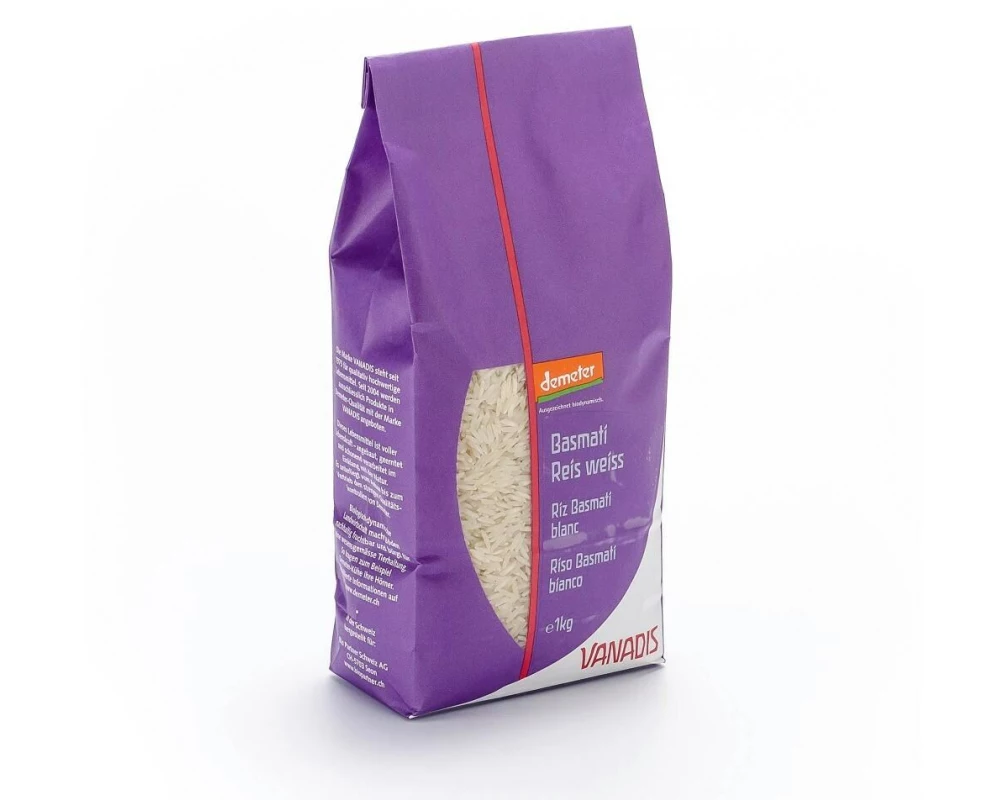 Vanadis Reis Basmati Weiss (echt indisch), Demeter 1000 g