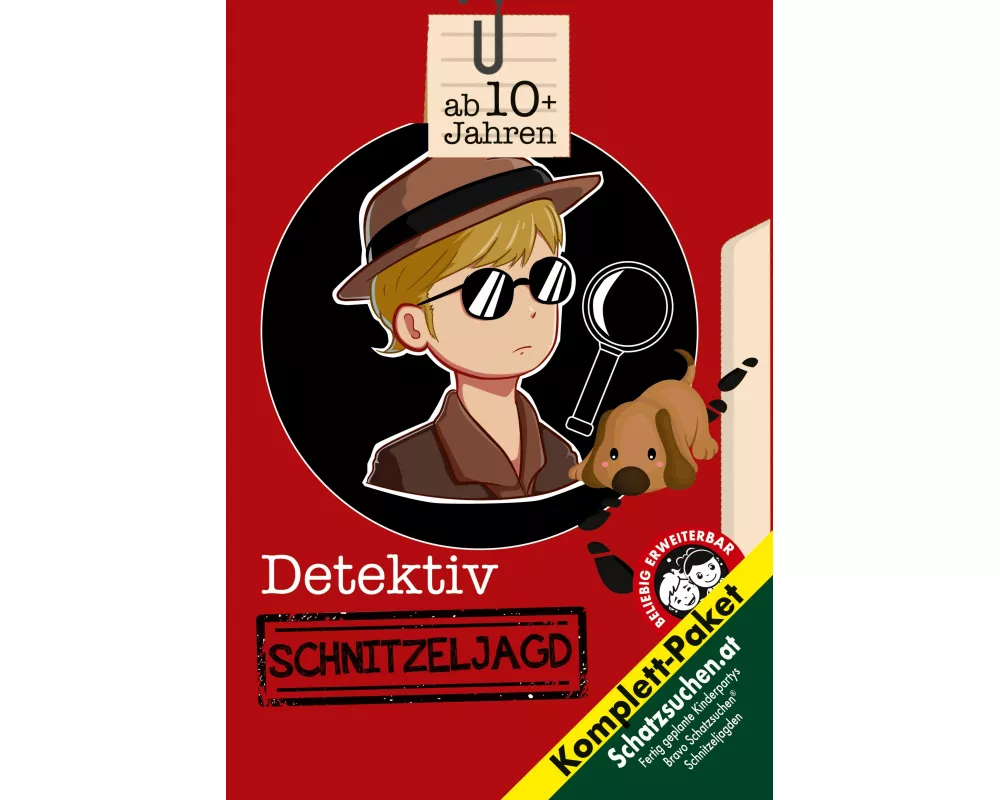 Detektiv Schnitzeljagd Schatzsuche Kindergeburtstag ab 10 Jahre