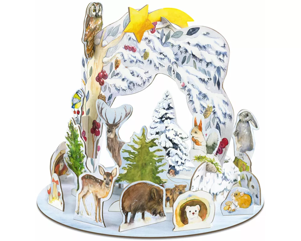 Steck-Adventskalender 'Tiere im Winter'