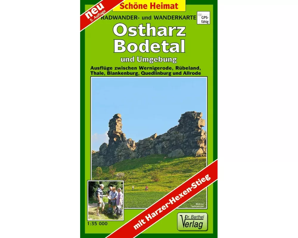 Radwander- und Wanderkarte Ostharz, Bodetal und Umgebung