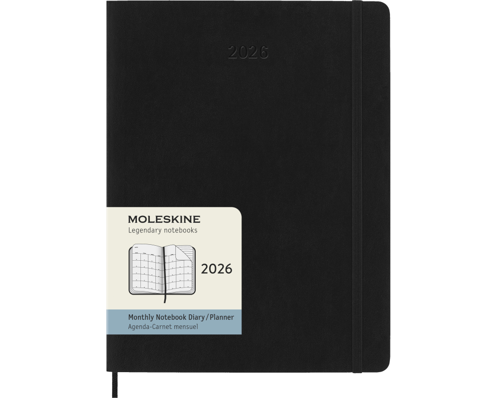 MOLESKINE Agenda Classic X-Large 2026 DSB12MN4Y26 1M/2S schwarz SC 19x25cm