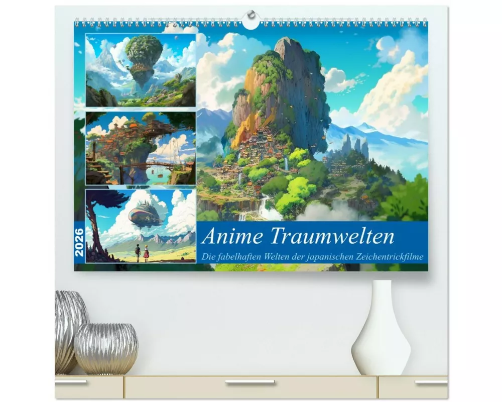 Anime Traumwelten (hochwertiger Premium Wandkalender 2026 DIN A2 quer), Kunstdruck in Hochglanz