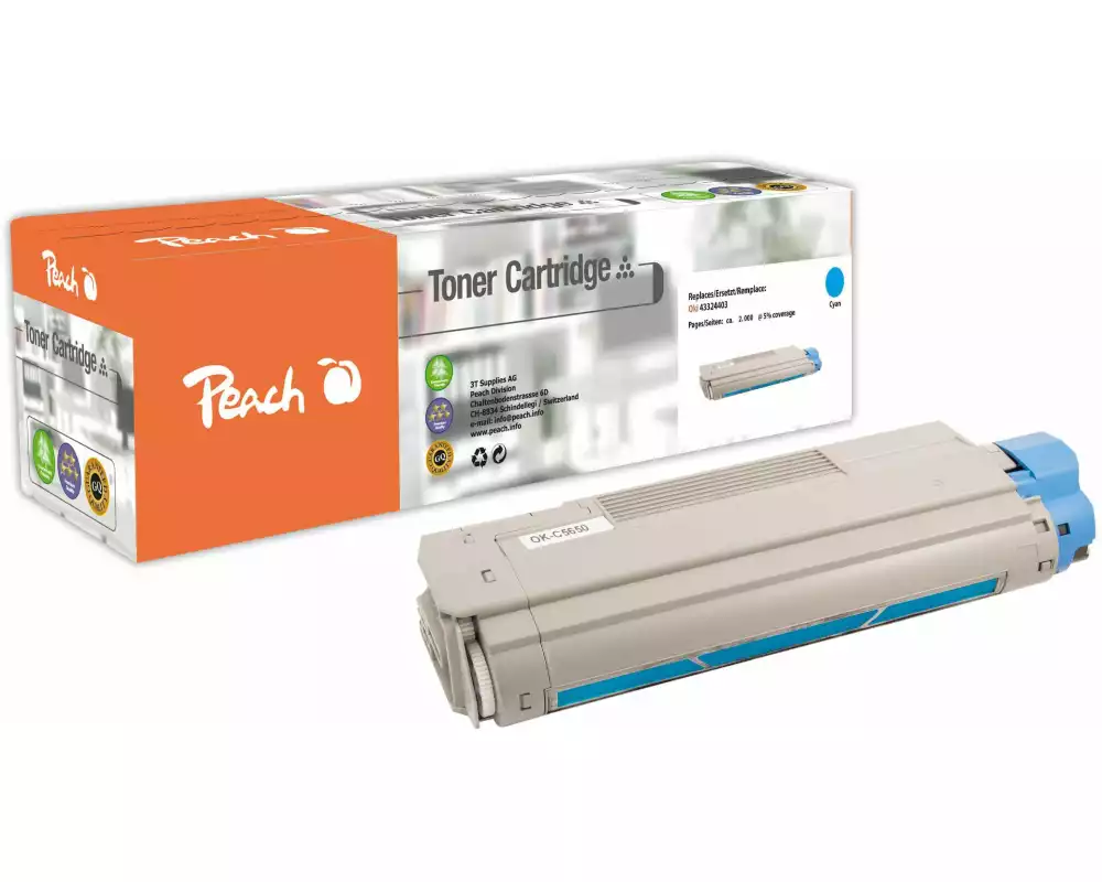 Peach Toner OKI 43324403 Cyan