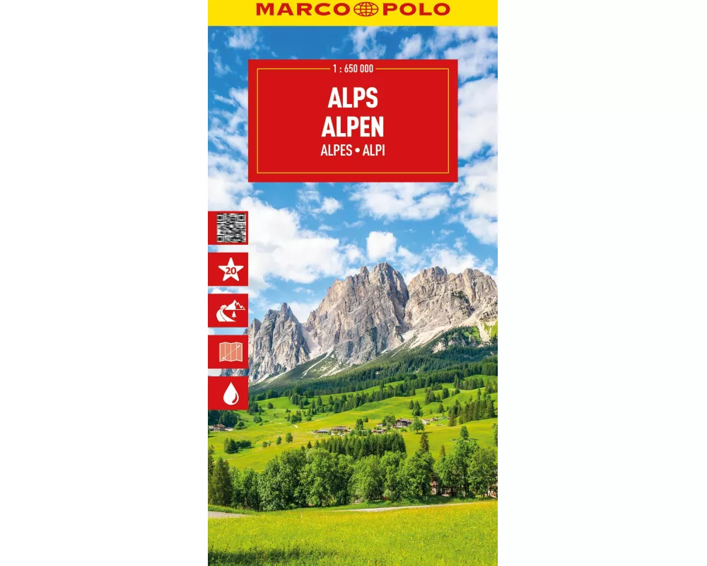 MARCO POLO Reisekarte Alpen 1:650.000