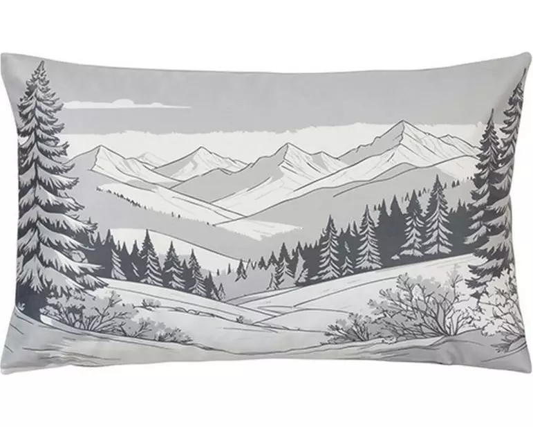 pad Kissenbezug Winterland 30 x 50 cm, Hellgrau