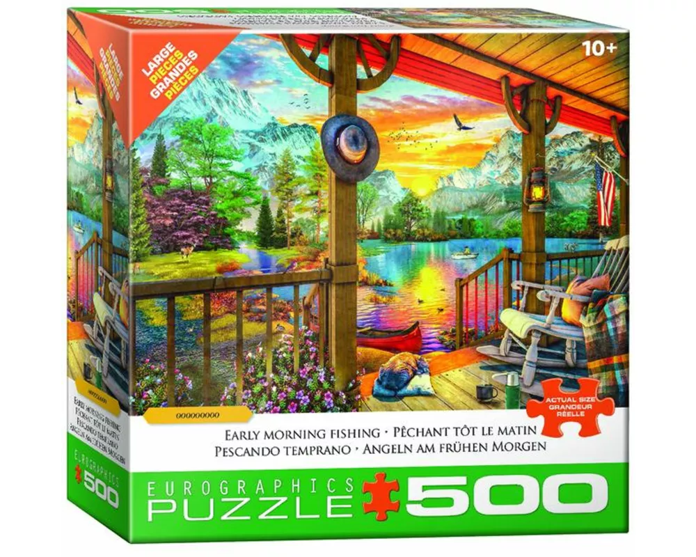 Family Puzzle 500 Teile - Oversize - Early morning fishing