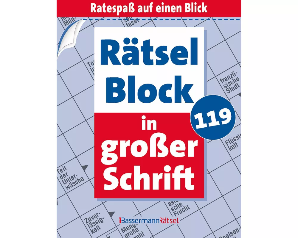Rätselblock in großer Schrift 119 (5 Exemplare à 2,99 €)