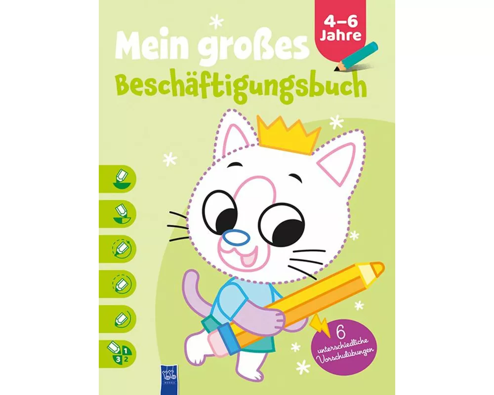 Mein großes Beschäftigungsbuch 4-6 Jahre (Cover Katze)