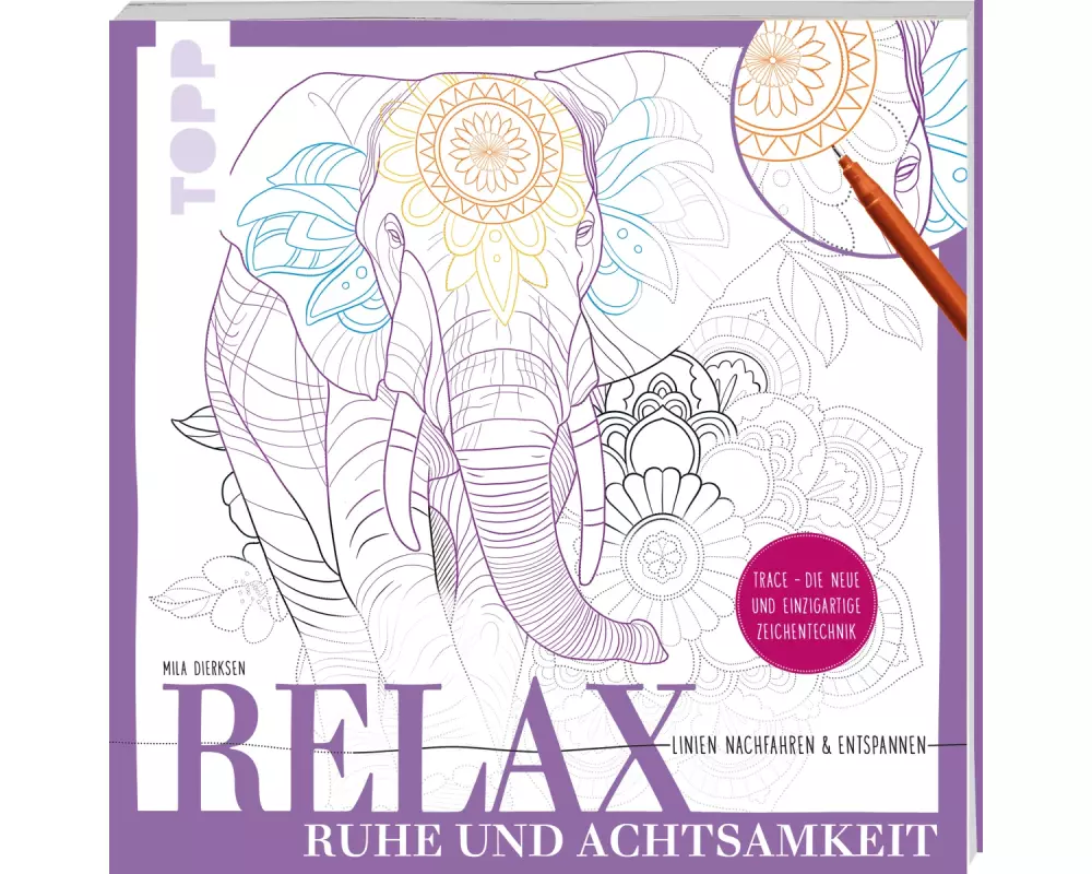 Relax Ruhe und Achtsamkeit - Linien nachfahren & entspannen