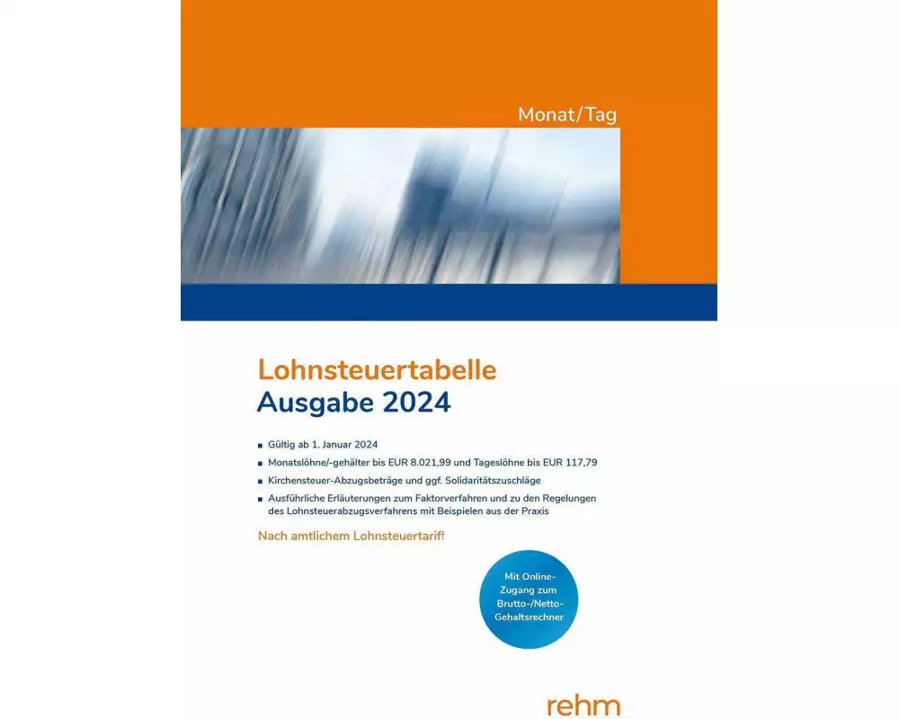 Lohnsteuertabelle Monat/Tag 2024