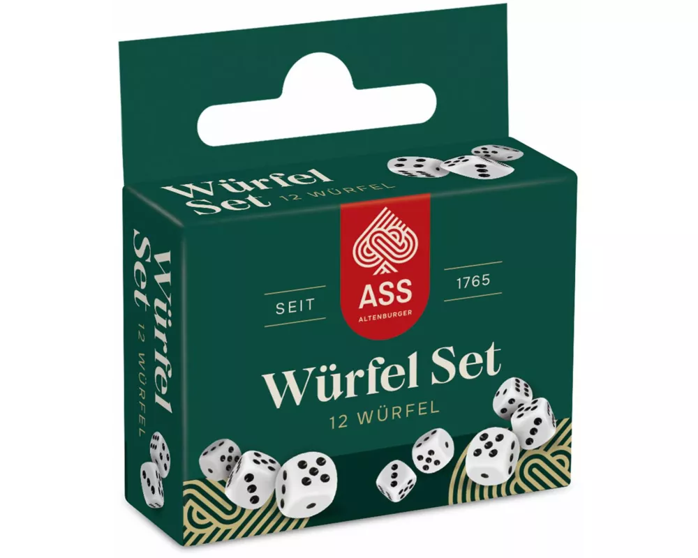 12 Augenwürfel in Faltschachtel
