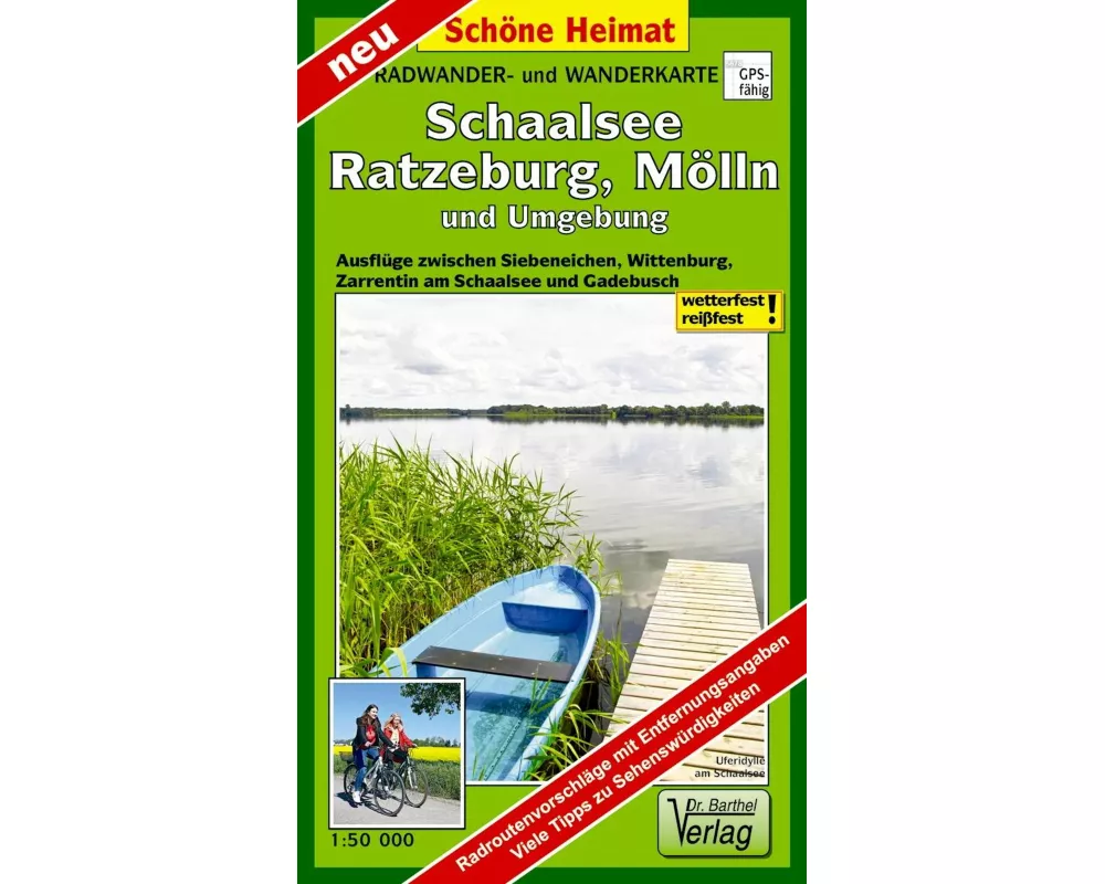 Radwander- und Wanderkarte Schaalsee, Ratzeburg, Mölln und Umgebung