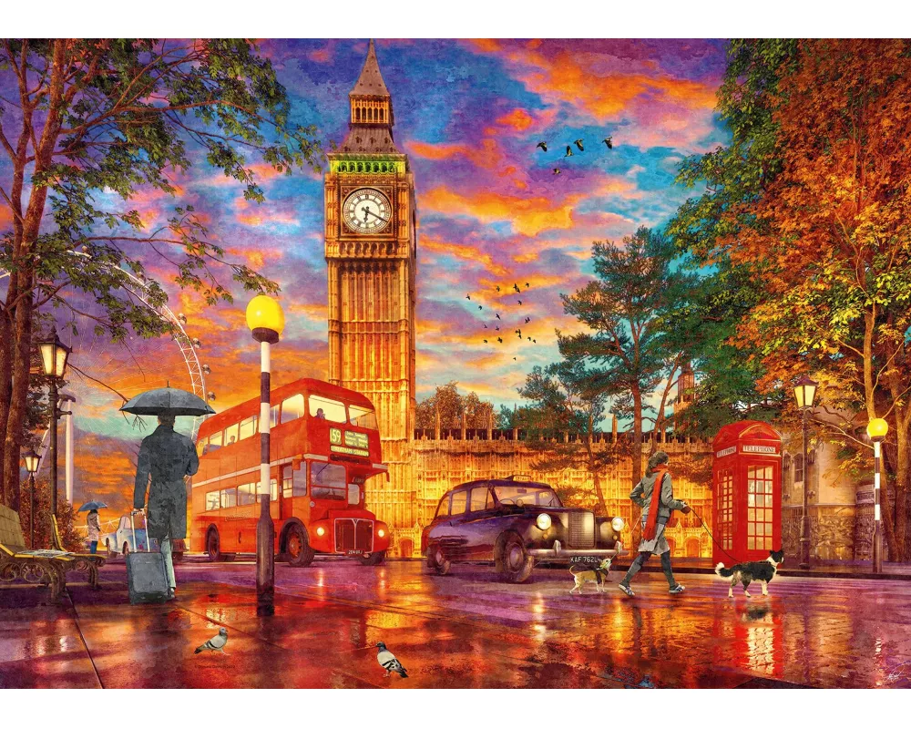 Erwachsenenpuzzle 1000 Teile - Sonnenuntergang in London