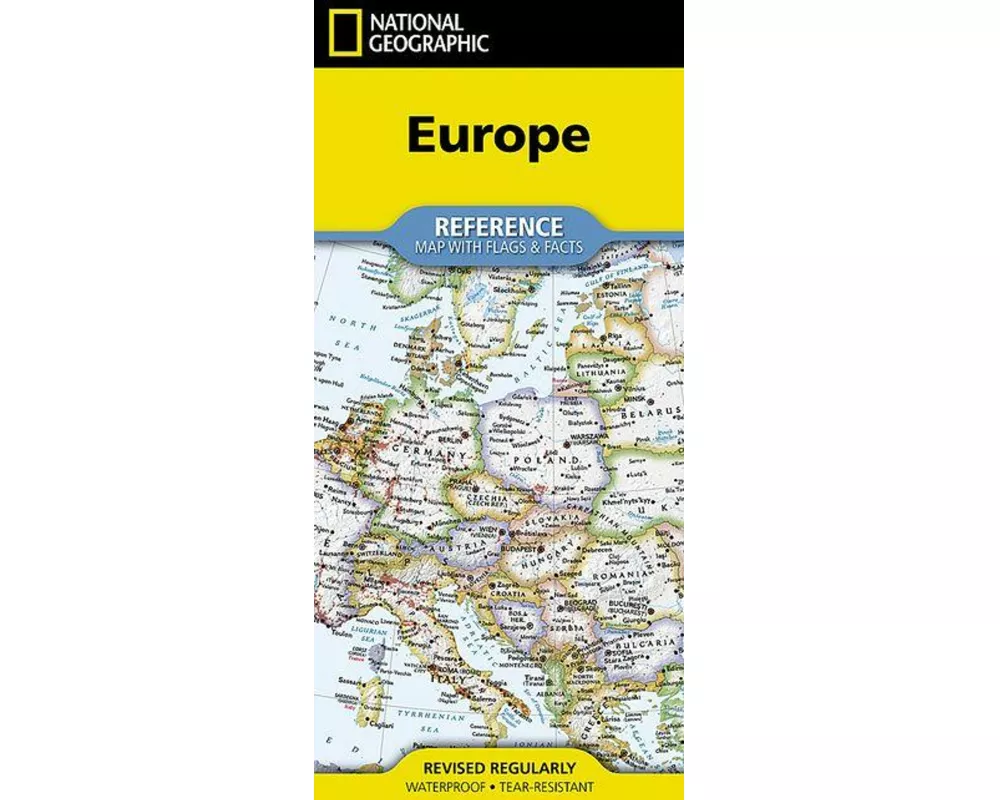 National Geographic Europe Map (Folded with Flags and Facts)