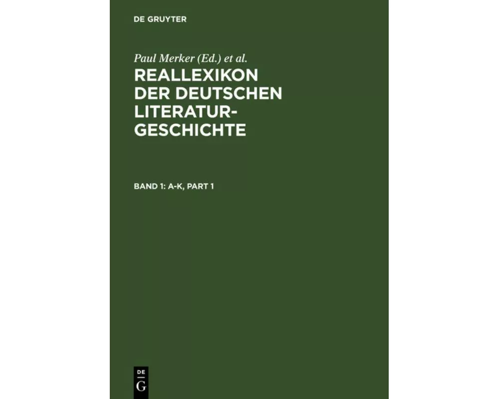 Reallexikon der deutschen Literaturgeschichte