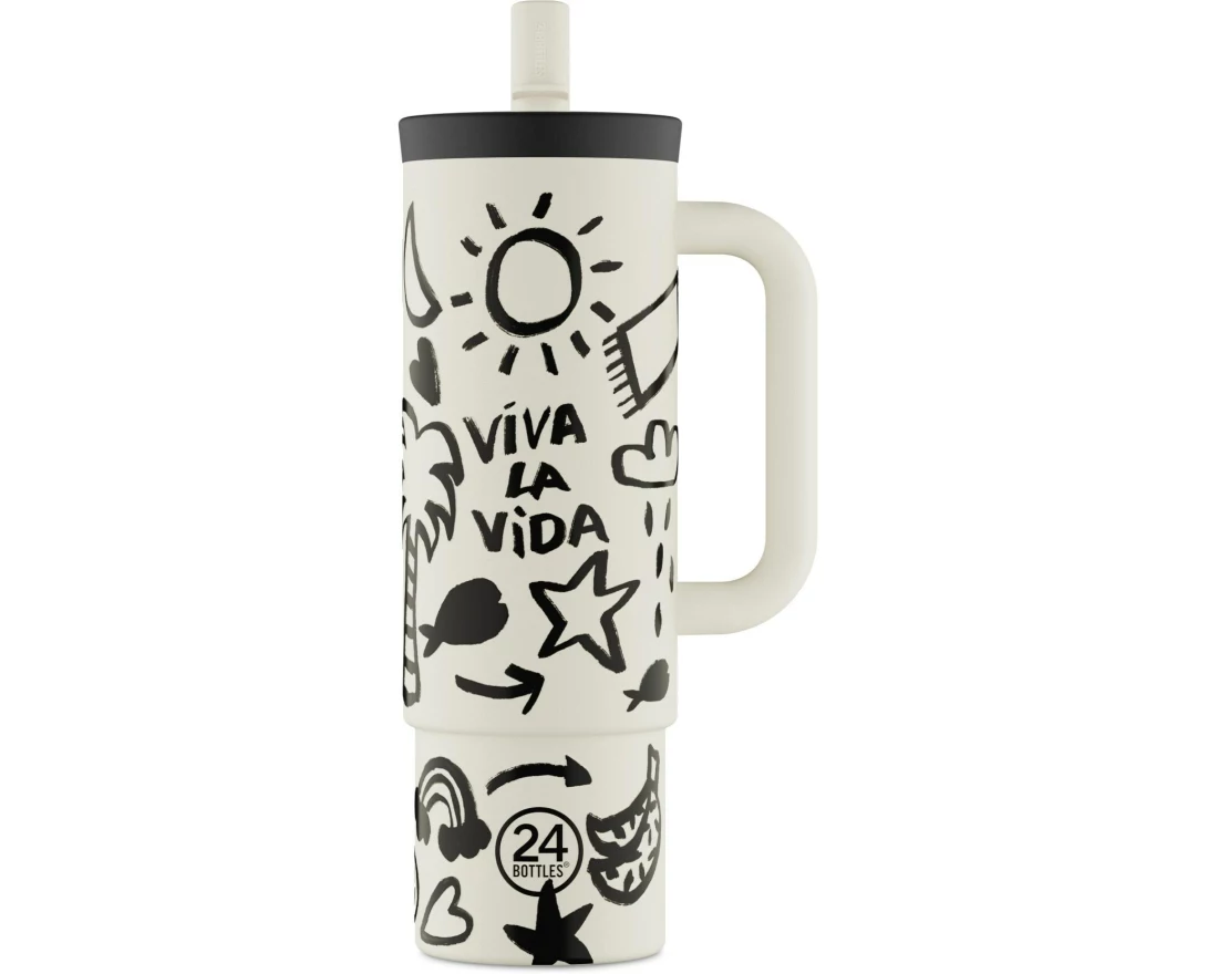 24Bottles Thermobecher Straw Cup 800 ml, Viva la Vida
