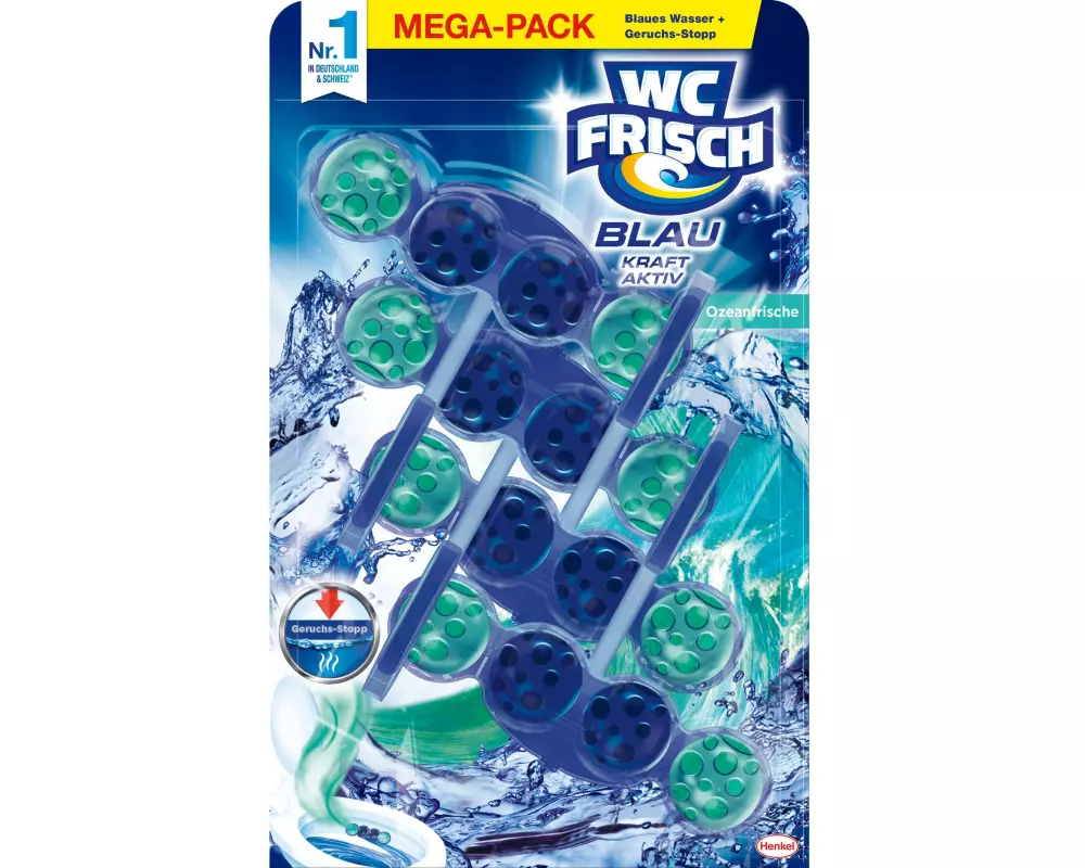 WC Frisch WC-Reiniger Blau Ocean 4er