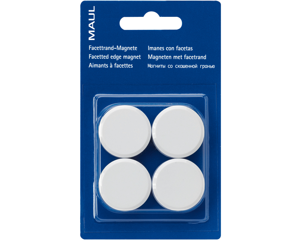MAUL Magnete 30mm 6177202 weiss 4 Stück