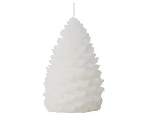 Broste Copenhagen Pine Figure Kerze White, 7 x 10 cm