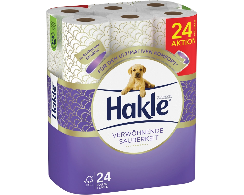 HAKLE Toilettenpapier 4161804 Verwöhnende Sauberkeit 24 Rl.