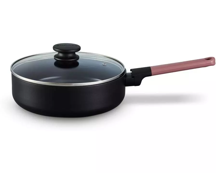 Brabantia Bräter Tasty+ 24 cm, Schwarz/Grape Red