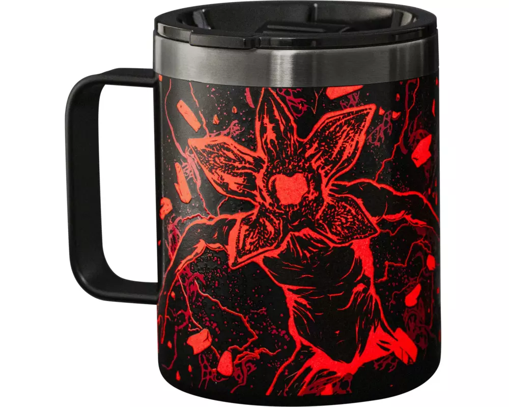 Bialetti Tasse Stranger Things, 420 ml, Schwarz / Rot