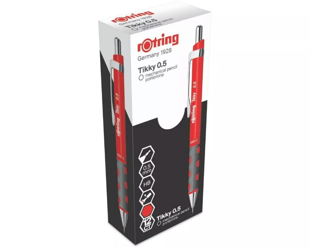 Rotring Minenbleistift Tikky 0.5 mm, Rot