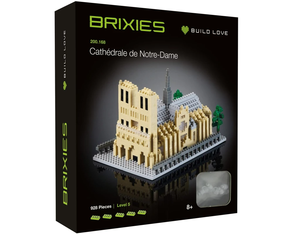 BRIXIES Bausteinmodell Kathedrale Notre-Dame aus 928 Bausteinen