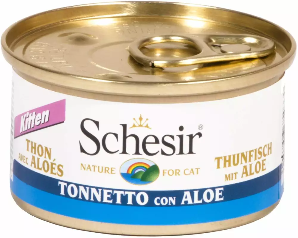 Schesir Nassfutter Kitten Thunfisch & Aloe in Gelée, 85 g