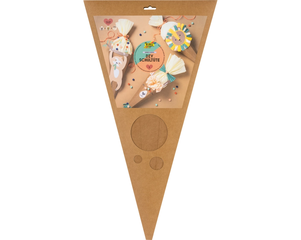 FOLIA Schultüten-Bastelset SAFARI 92703 73.5x40.8x2.5cm