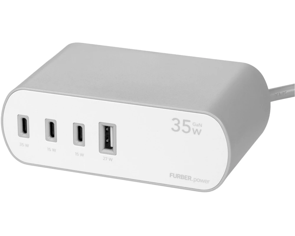 FURBER.power Tischsteckdosenleiste DOKK, 35 W