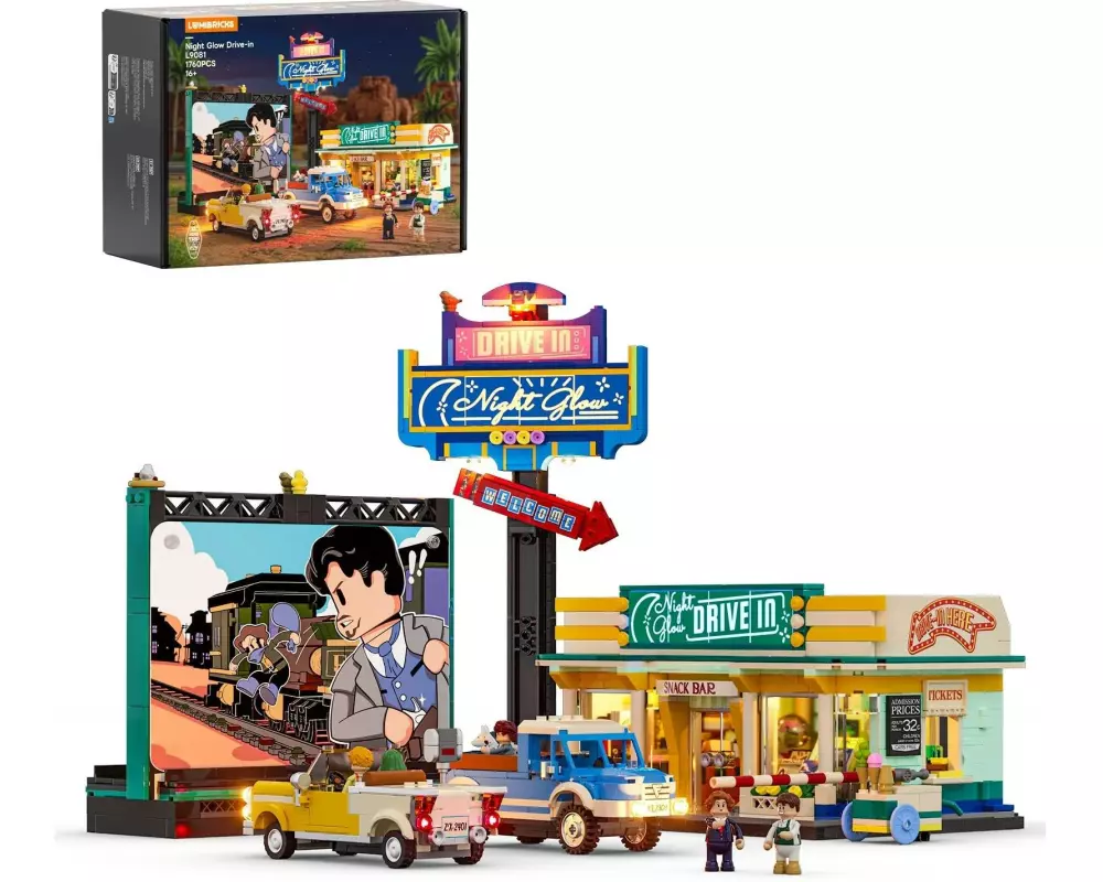 Lumibricks Night Glow Drive-in Oldtimer